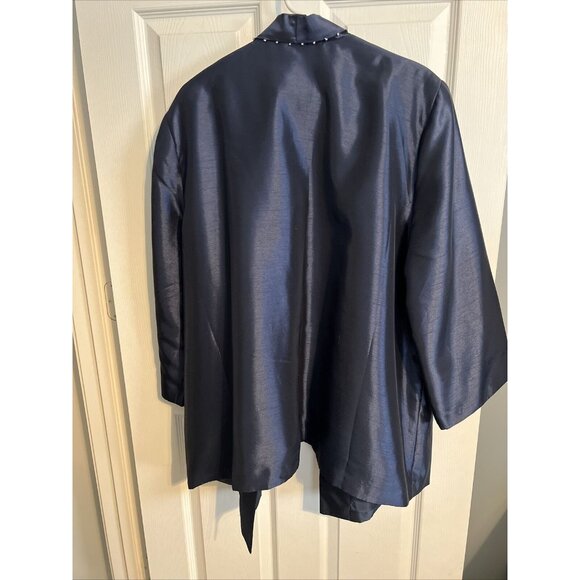Added Dimensions NWT Catherine's Polished Navy Blue Silver Accents Jacket SZ 2XL - Picture 6 of 11